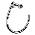 Towel Ring, Windisch 85514CRN, Large 7 Inch Chrome Finished Towel Ring With Black Crystal