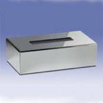 Tissue Box Cover, Windisch 87139, Rectangle Tissue Box Cover in Chrome or Satin Nickel