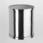 Windisch 89102 Round Bathroom Waste Bin in Brass