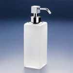 Windisch 90412M Squared Tall Frosted Crystal Glass Soap Dispenser