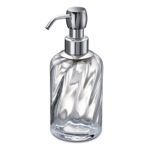 Windisch 90801CR Chrome Brass and Twisted Glass Soap Dispenser