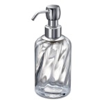 Windisch 90801CR Soap Dispenser, Chrome Brass and Twisted Glass