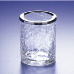 Windisch 91125 Crackled Crystal Glass Toothbrush Holder