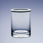 Windisch 911251 Round Clear Crystal Glass Toothbrush Holder