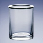 Toothbrush Holder, Windisch 911261, Clear Crystal Glass Toothbrush Holder