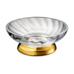 Windisch 92801O Gold Finished Twisted Glass Soap Dish