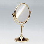Windisch 99132 Double Face Pedestal 3x, 5x, 5xop, or 7xop Brass Magnifying Mirror