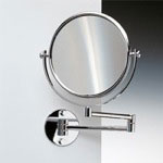 Windisch 99141 Wall Mounted Double Face Brass 3x, 5x, 5xop, or 7xop Magnifying Mirror