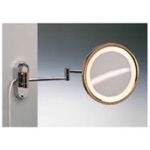 Windisch 99250 Wall Mounted Brass LED Warm Light Mirror With 3x, 5x Magnification
