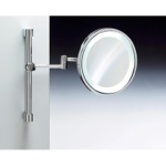 Windisch 99259 Lighted Magnifying Mirror, Wall Mounted, LED, 3x or 5x Magnification