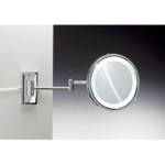 Windisch 99287 Wall Mounted Brass LED Mirror With 3x, 5x Magnification
