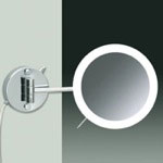 Windisch 99650/1 Wall Mounted One Face Chrome or Gold Finish Lighted 3x or 5x Magnifying Mirror