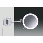 Windisch 99650/2/D Wall Mounted Hardwired Chrome or Gold Finish 3x or 5x Lighted Magnifying Mirror