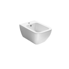 Modern Wall Mount Bidet, Ceramic, Squared