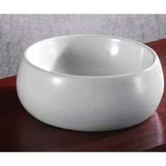 Vessel Sink - Modern, Round, 18 inch, Ceramic
