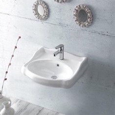 Wall Mount Sink - 24 inch, Traditional, Ceramic