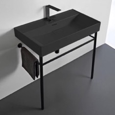 Black Console Sink, Modern, 32 inch