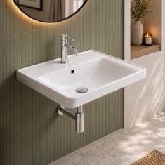 Wall Mount Sink - ADA, 20 inch, Rectangular, Modern, Ceramic