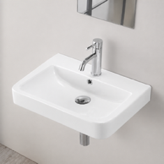 Wall Mount Sink - ADA, 22 inch, Rectangular, Modern, Ceramic