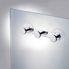Triple Suction Pad Hook in Chrome