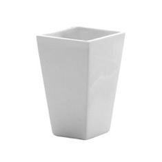 Square White Pottery Toothbrush Holder