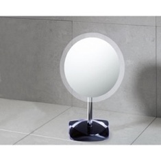 Black Round Countertop 2.5x Makeup Mirror