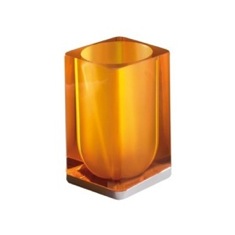 Orange Square Toothbrush Holder