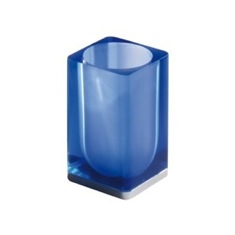 Blue Square Toothbrush Holder
