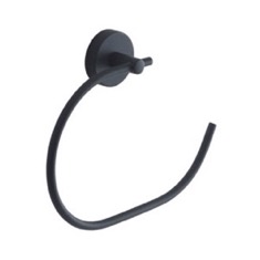 Towel Ring - Matte Black, Modern, Round