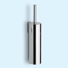 Toilet Brush Holder, Cylindric, Chrome, Wall Mounted
