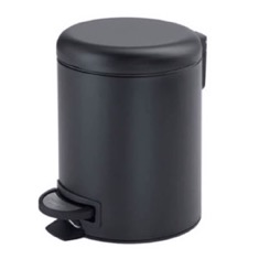 Matte Black Floor Standing Stainless Steel Waste Basket