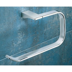 Square Polished Chrome Towel Ring