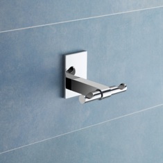 Double Bathroom Hook, Polished Chrome