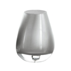 Round Glass Tumbler in Silver Finish
