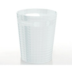Free Standing Waste Basket Without Cover in Transparent Finish