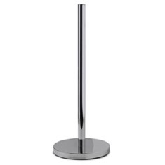 Chrome Free Standing Round Spare Toilet Paper Holder