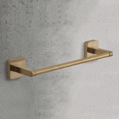 Towel Bar, 12 Inch, Modern, Matte Gold