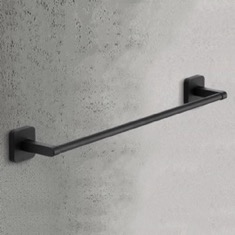 Towel Bar, 18 Inch, Modern, Matte Black