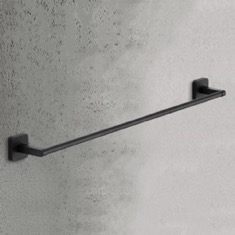 Towel Bar, 24 Inch, Modern, Matte Black