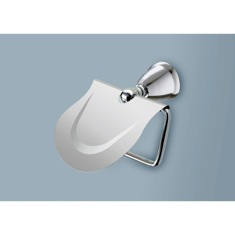 Polished Chrome Toilet Paper Holder with Cover