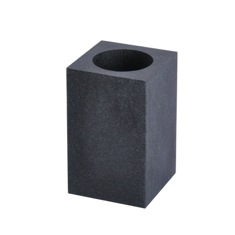 Square Free Standing Toothbrush Tumbler in Black Finish