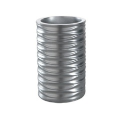 Free Standing Round Tumbler in Silver Finish