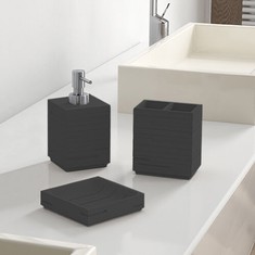 Quadrotto Black Bathroom Accessory Set