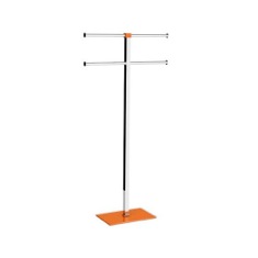 Towel Holder, Rectangular Orange Base in Steel and Resin