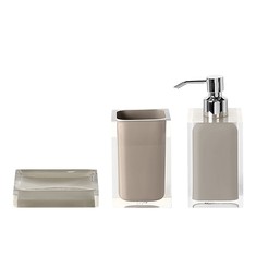 3 Piece Light Turtledove Accessory Set of Thermoplastic Resins