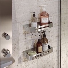 Set of Chrome Shower Baskets