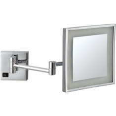 Wall Mounted Lighted Makeup Mirror, Hardwired
