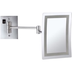 Wall Mounted Lighted 3x Makeup Mirror, Hardwired