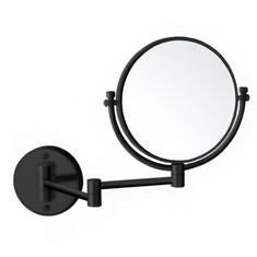Makeup Mirror - Wall Mounted, 5x Magnifying, Matte Black