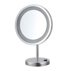 Round Countertop Lighted 10x Makeup Mirror